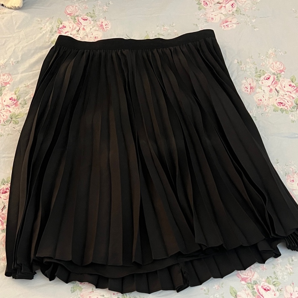 Jason Wu Black A-Line Pleated Skirt